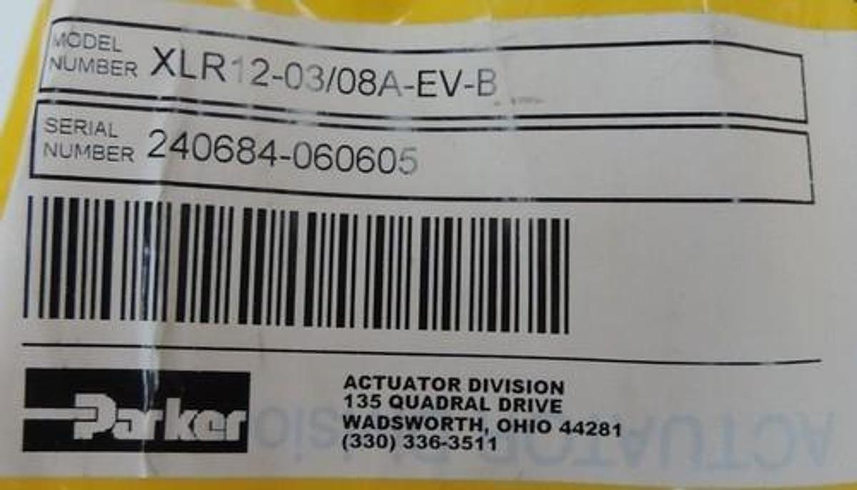 Used NIB PARKER XLR12-03/08A-EV-B REACH SLIDE ACTUATOR CYLINDER 100PSI