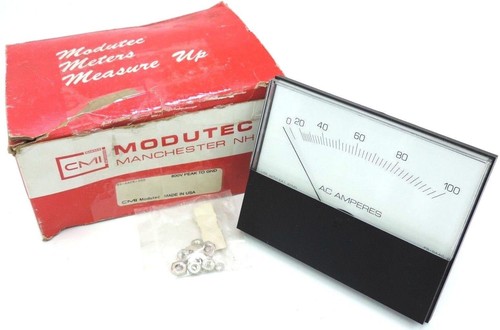 Used MODUTEC MU4S-AACX-100 PANEL METER 0-100 AC AMPERES 800V PEAK TO GND 4S-AACX-100