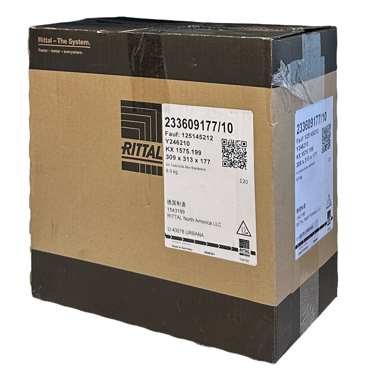 Used RITTAL 1543199 / 233609177/10 / KX 1575.199 KX ENCLOSURE 309 x 313 x 177 NSMP