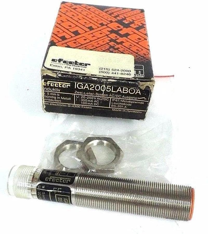 Used NIB IFM EFECTOR IGA2005-LABOA-BS-201-A PROXIMITY SENSOR S: 5MM U: 20-250V AC