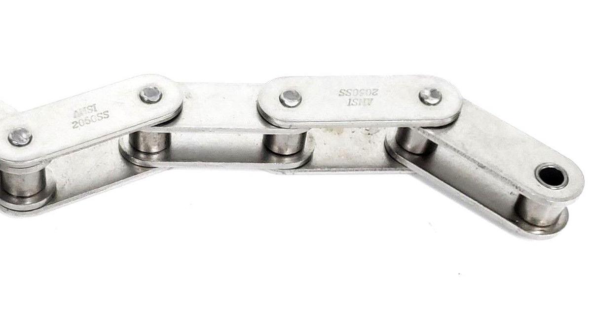 Used NEW REXNORD C2050SS RIV LINK-BELT ROLLER CHAIN C2050SSR10B ~7FT (~87.5 INCHES)
