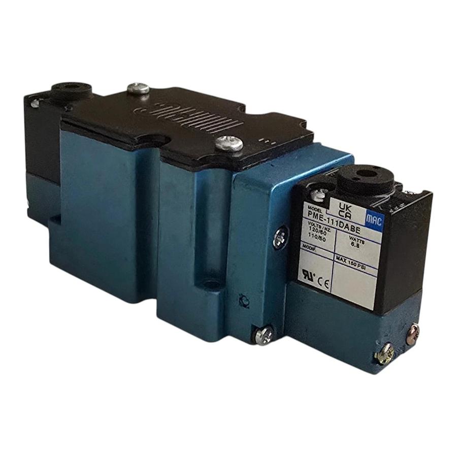 MAC Valves 6331D-000-PM-111DA Solenoid Valve w/ PME-111DABE Pilot 120VAC 150PSI
