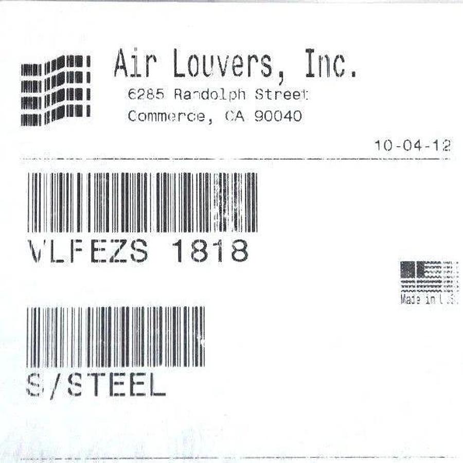 Used LOT OF 4 NEW AIR LOUVERS VLFEZS-1818 STAINLESS STEEL ACTIVAR VISION LITES