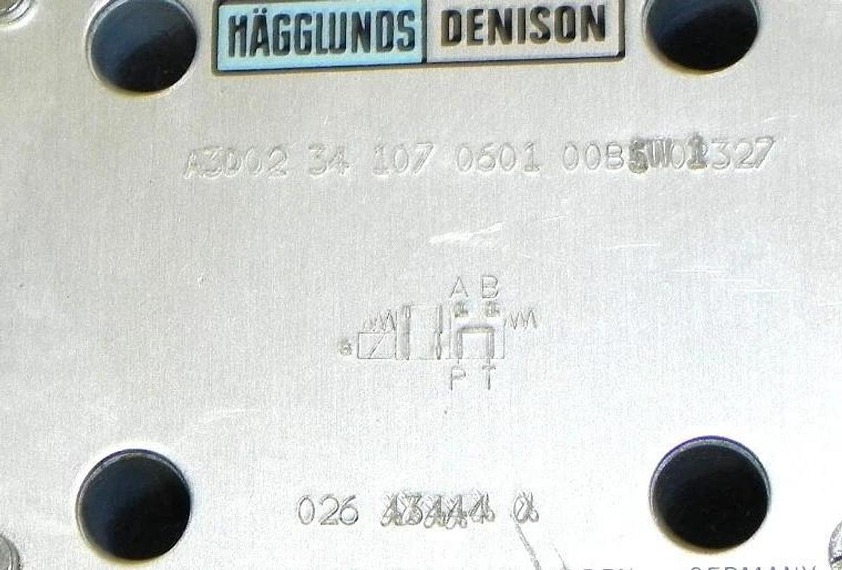 Used HAGGLUNDS DENISON A3D02-34-107-0601-00B5W01327 DIRECTIONAL VALVE HYDRAULIC