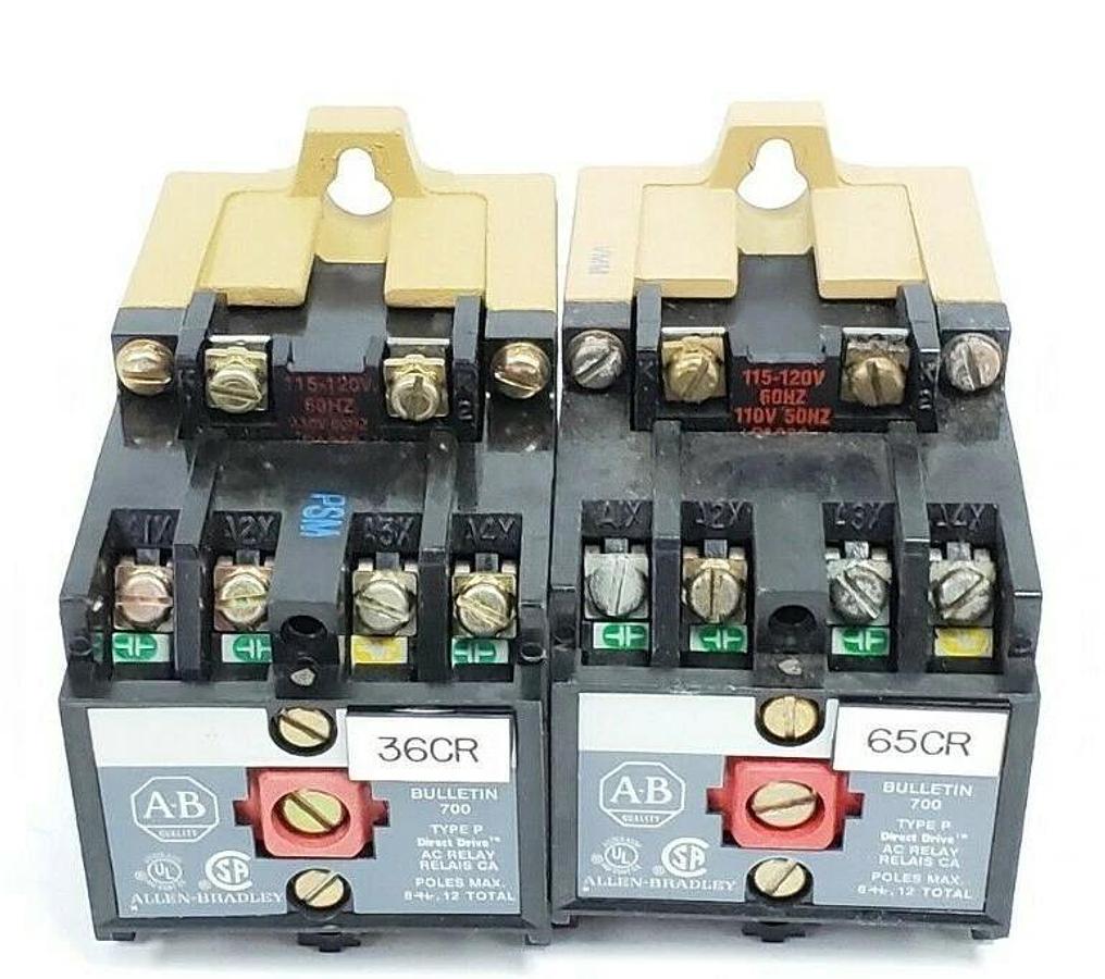Used LOT OF 2 ALLEN BRADLEY 700-P400A1 SER. B RELAYS 700P400A1