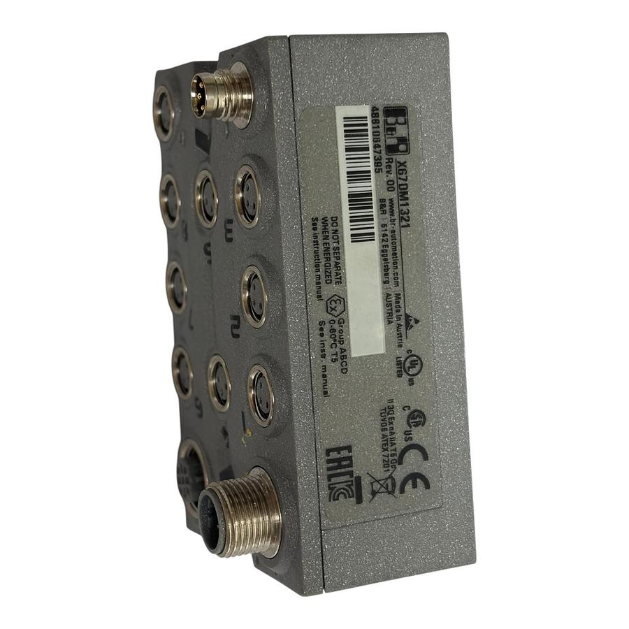 Used B&R Automation X67DM1321 Digital Mixed I/O Module Rev 00 IP67 24VDC New Surplus