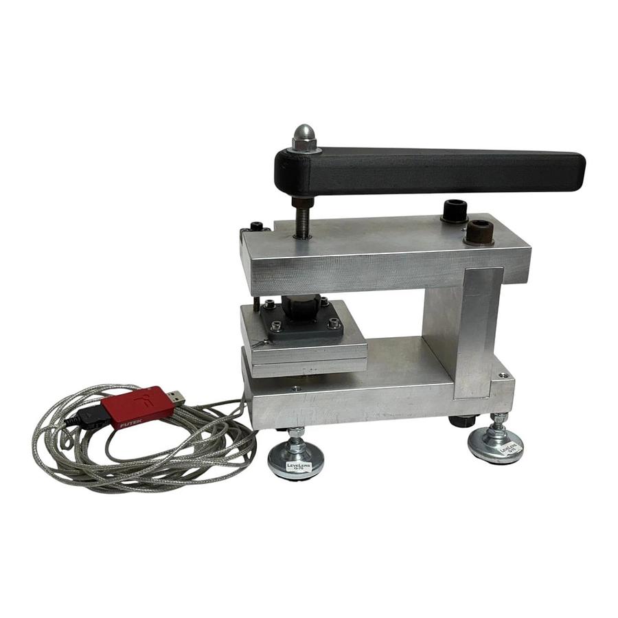 Used Futek LTH350 250 lb Load Cell on Custom Lever Press Rig with USB225 Pro Module