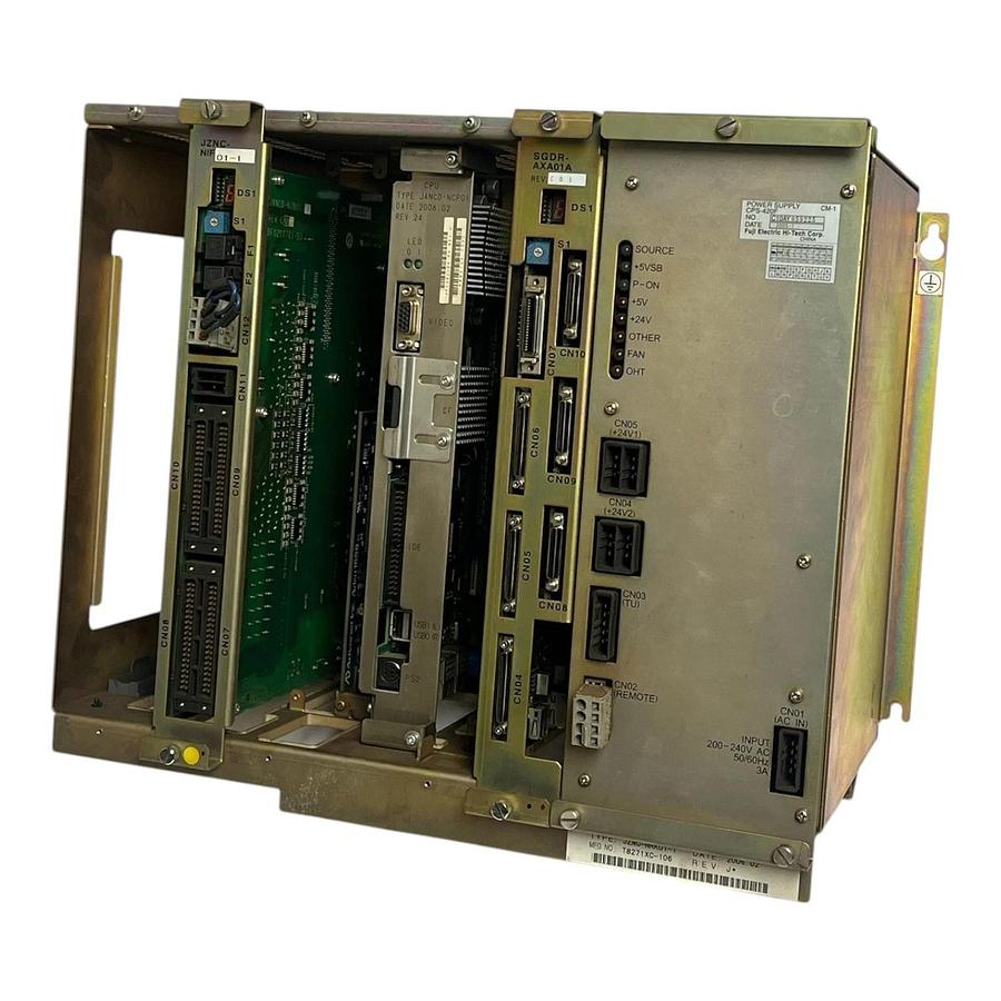 Used Yaskawa Motoman NX100 CPU Rack JZNC-NRK01-1 w/ JANCD-NCP01-1 & CPS-420F PSU