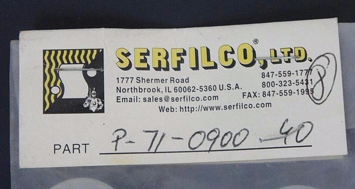 Used BAG OF 8 NEW SERFILCO P-71-0900-40 POLY-PRO VALVE SEATS P710900040