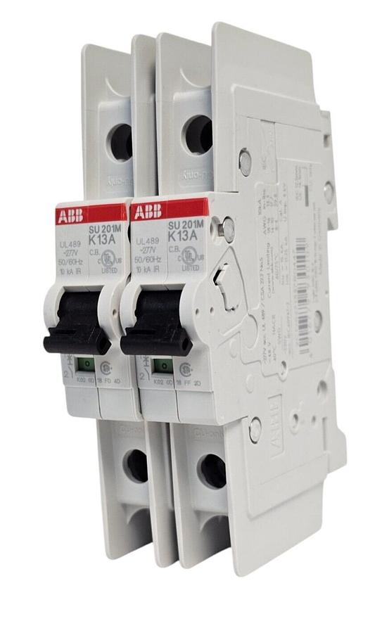 Used BOX OF 2 NEW ABB 2CDS271337R0447 CIRCUIT BREAKERS SU 201M - K13