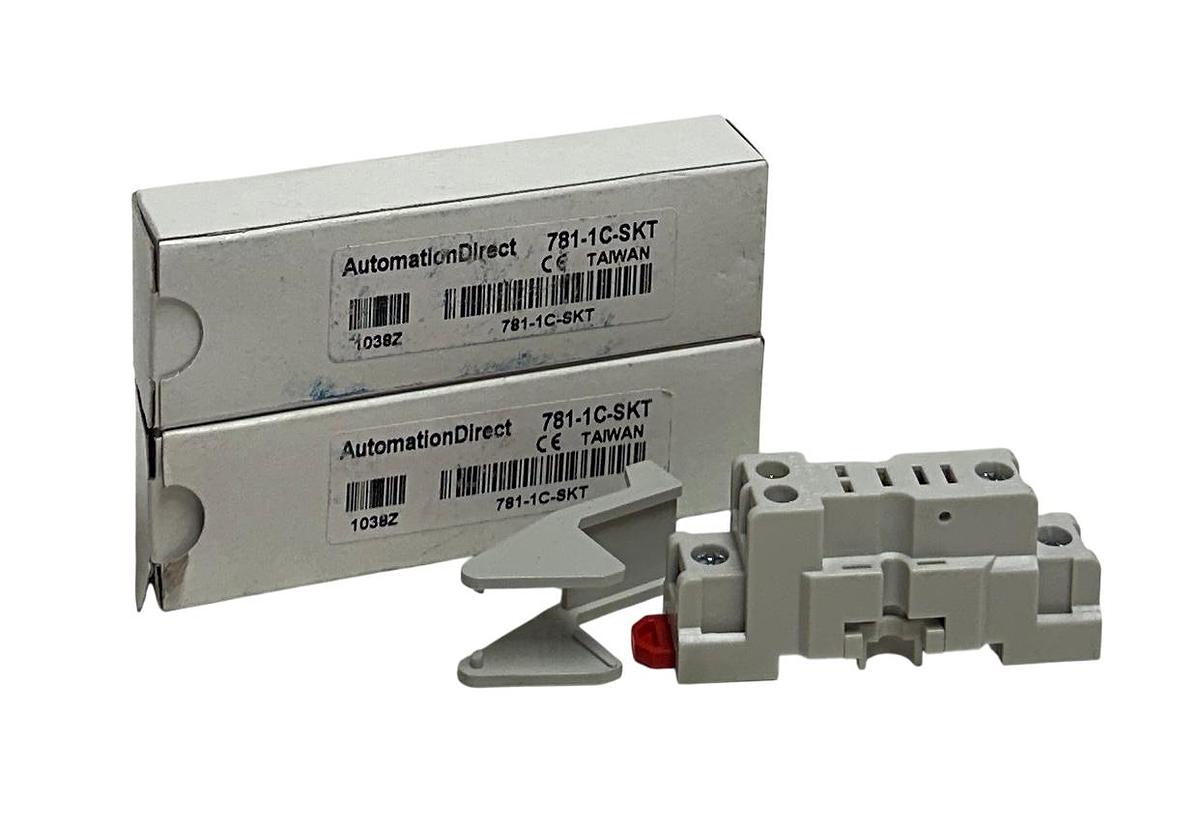 Used 2 AutomationDirect 781-1C-SKT / 7811CSKT RELAY SOCKETS FOR 781 CUBE RELAYS NSMP