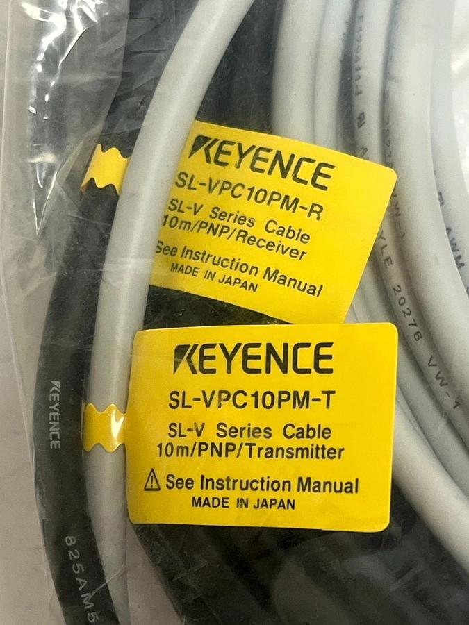 Keyence SL-VPC10PM Safety Light Curtain Cable Set 10M PNP Transmitter & Receive