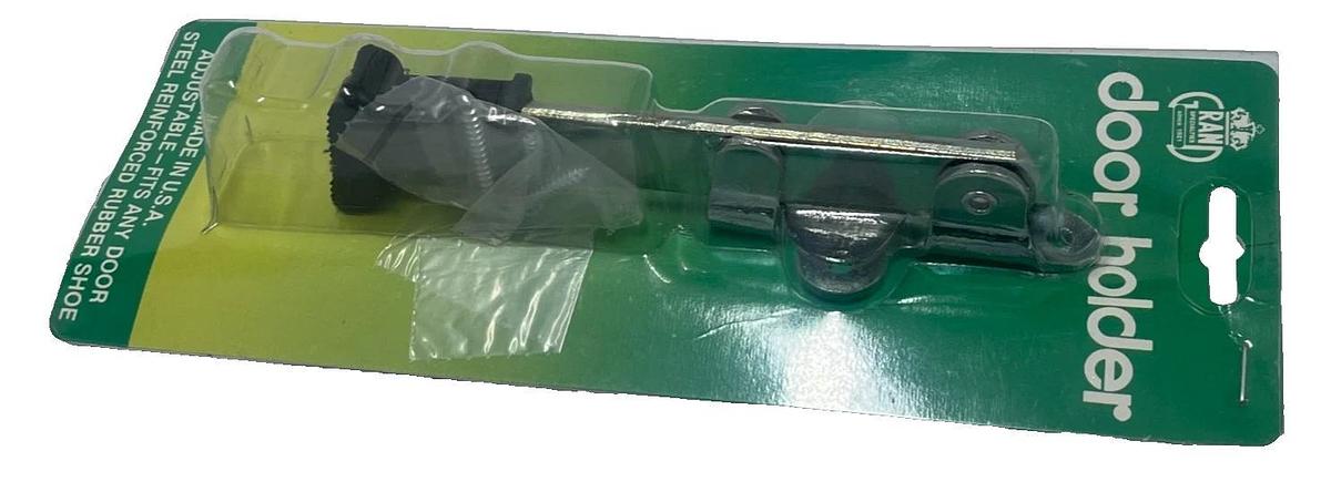 (2) GRAND SPECIALTIES 5" DOOR HOLDERS ADUJUSTABLE STEEL/RUBBER SHOE 605-Z