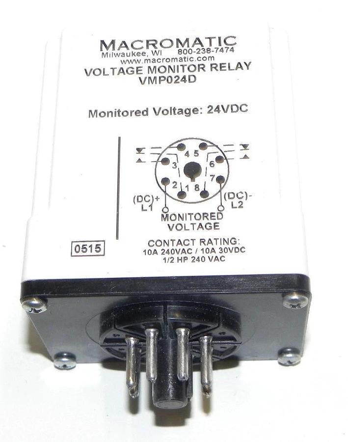 NIB MACROMATIC VMP024D VOLTAGE MONITOR RELAY 24VDC