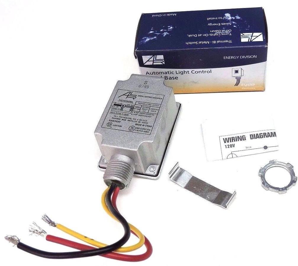 Used LOT OF 2 NEW TYCO AT-168 AUTOMATIC LIGHT CONTROLS FIXED BASE AT168, 208-277 VAC