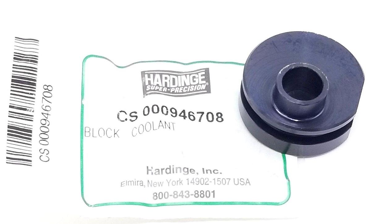 Used NEW HARDINGE SUPER-PRECISION CS 000946708 BLOCK COOLANT