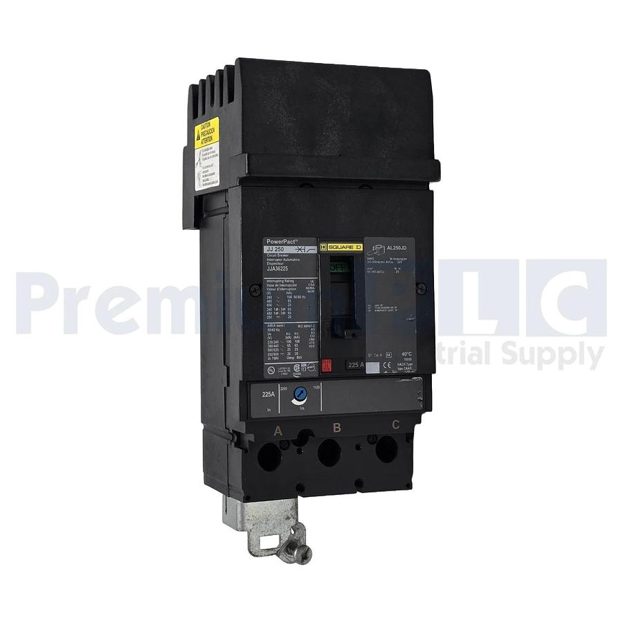 SQUARE D JJA36225 PowerPact JJ 250 CIRCUIT BREAKER 225A, 3-POLE, 600VAC NSNP 785901795681