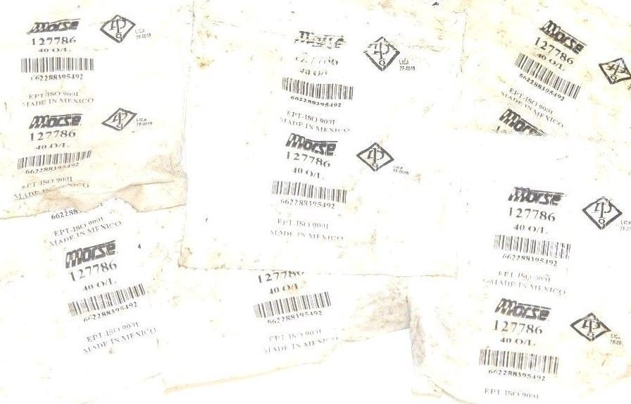 LOT OF 9 NEW MORSE 127786 RIVETED ROLLER CHAIN LINKS, 40 O/L, 40OL