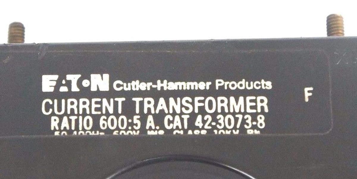 Used INSTRUMENT TRANSFORMERS INC 6SFT601 CUTLER HAMMER 42-3073-8 RATIO 600:5