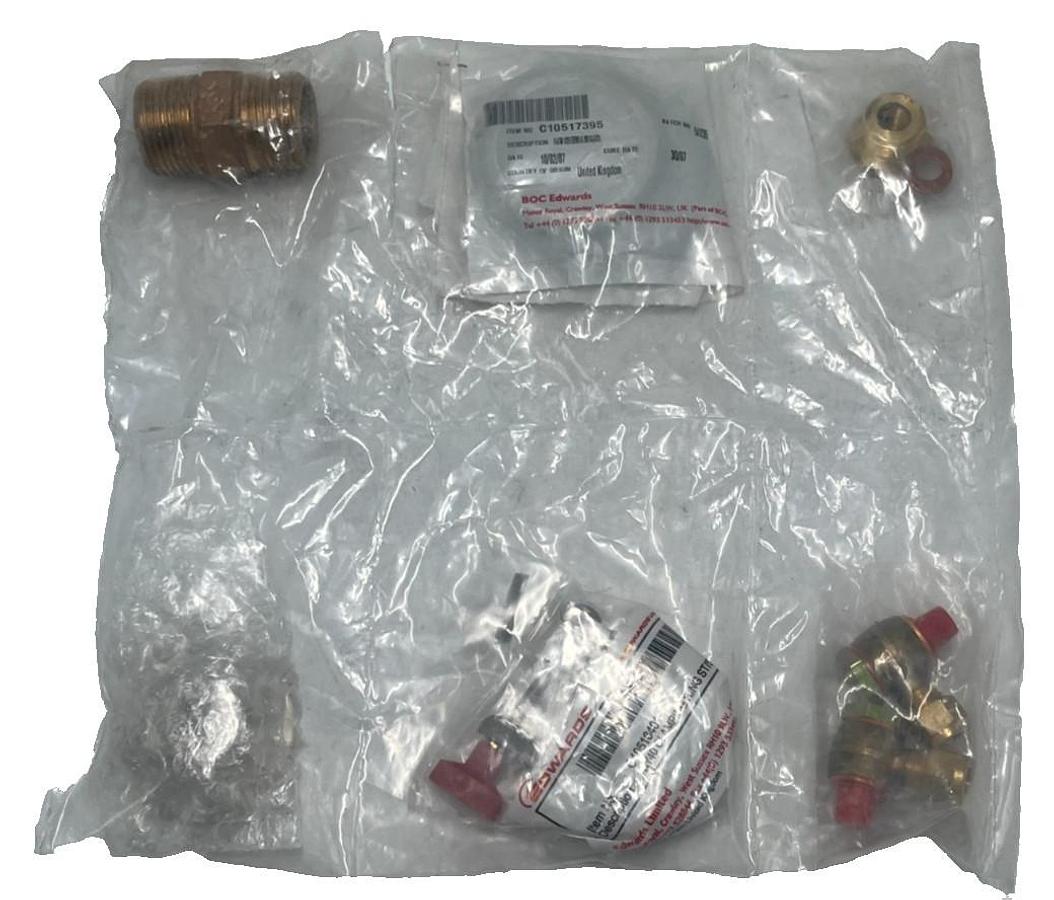 EDWARDS VACUUM KIT: C10517395 NW50 CENTERING RING & C10516401 NW40 CLAMPING RING