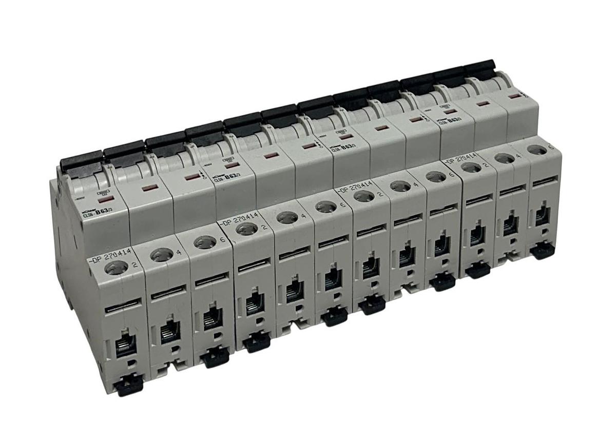 Used 4 EATON CLS6-B63/3-DP / 270414 MOELLER SERIES xCLEAR CIRCUIT BREAKERS 63A USNP