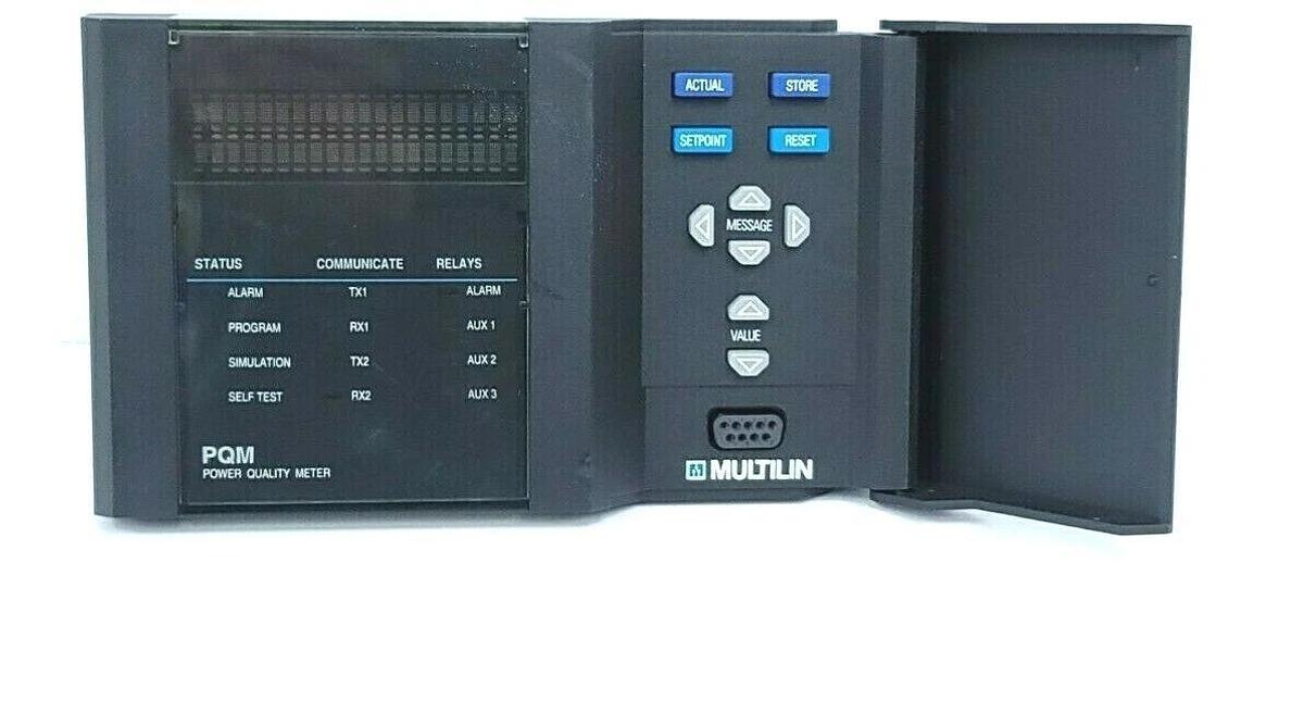 Used GE MULTILIN PQM POWER QUALITY METER W/ CABLE