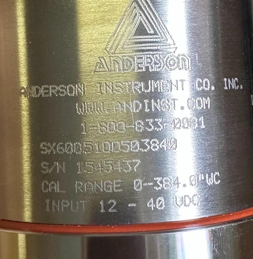 Used NEW ANDERSON SX6005100503840 SX DRIFTLESS PHARMACEUTICAL LEVEL TRANSMITTER