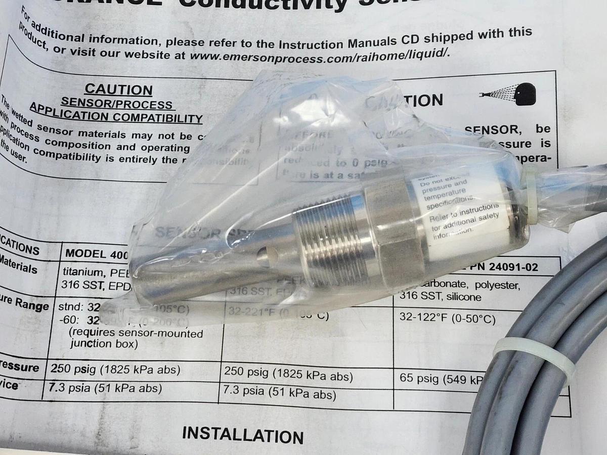 Used NEW ROSEMOUNT 400-11 / 40011 CONDUCTIVITY SENSOR ASSY 400 SNSR REV. K 0400-11