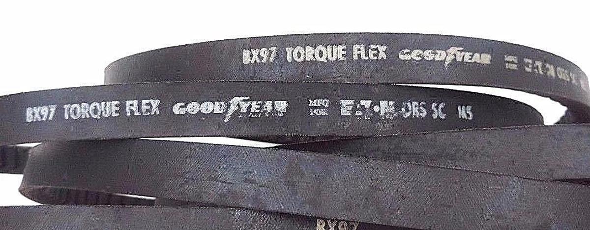 Used LOT OF 5 NEW GOODYEAR BX97 TORQUE FLEX V-BELTS NOMINAL OUTSIDE LENGTH 100''