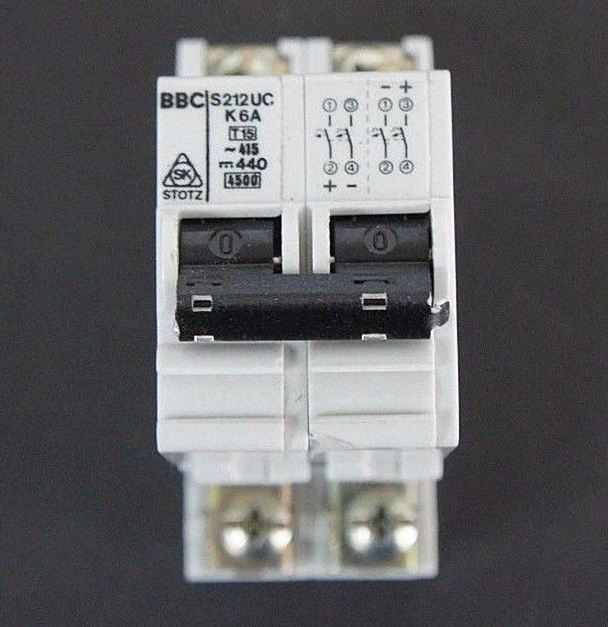 Used STOTZ S212UC-K6A CIRCUIT BREAKER 6AMP, S212UCK6A