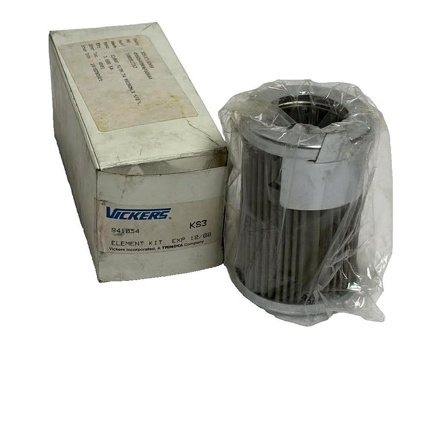 Used Vickers 941054 Hydraulic Filter Element Kit 74 Micron 3 5/8" L New In Box