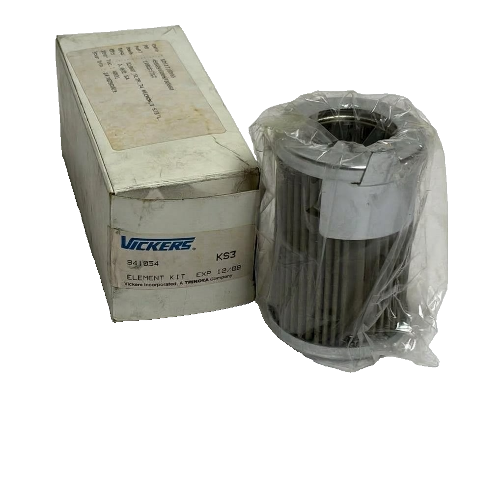 Used Vickers 941054 Hydraulic Filter Element Kit 74 Micron 3 5/8" L New In Box