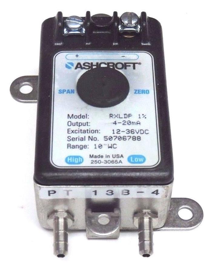 Used ASHCROFT ASH-RX-D-100-B-M-MB4-42-B-10X PRESSURE TRANSMITTER RXLDP, 4/20MA
