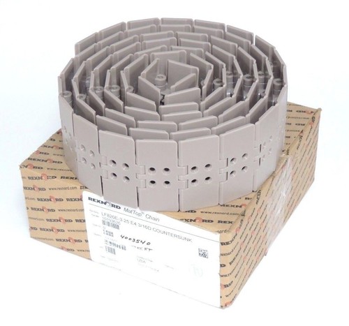 NIB REXNORD LF820E-3.25 E4 3/16D COUNTERSUNK MAT TOP CHAIN 10FT 10193626