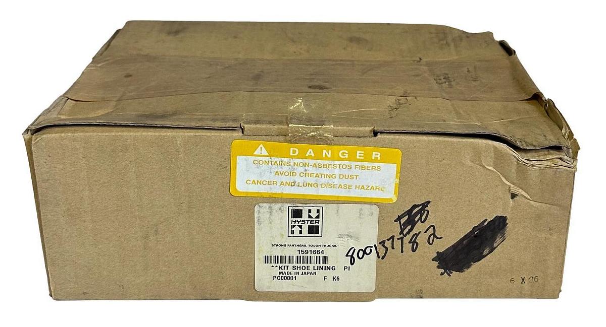 Used NEW HYSTER YALE 1591664 / 800137782 OEM BRAKE SHOE SET LINING KIT FOR FORKLIFT