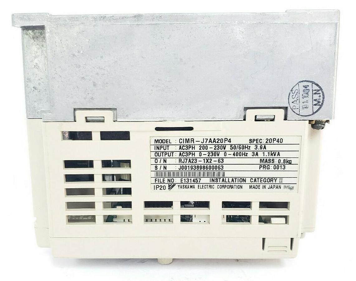 Used YASKAWA CIMR-J7AA20P4 DRIVE VS MINI J7 200V 3PHASE 0.4kW CIMRJ7AA20P4