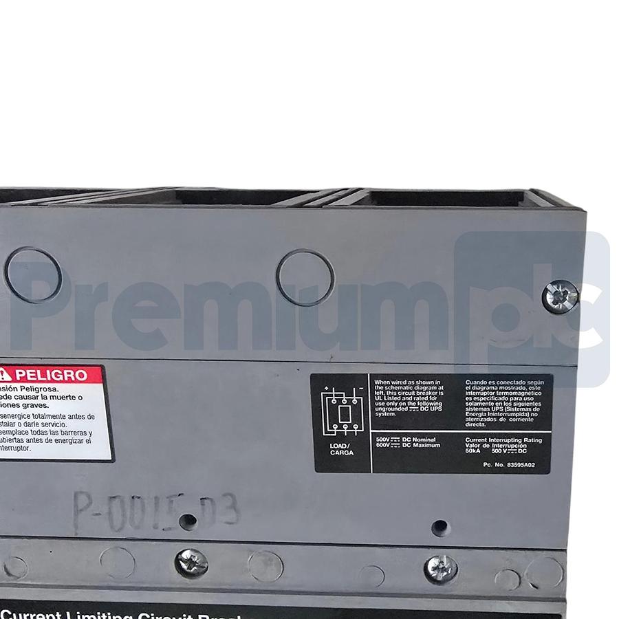 Used Siemens CLD63B600 Sentron Circuit Breaker 600A 600V 3-Pole LD Frame w/ Trip NSMP
