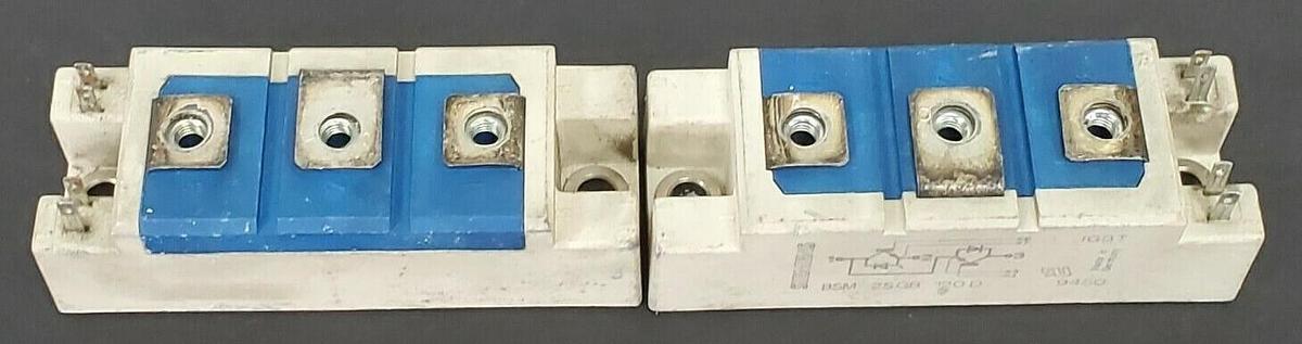 Used LOT OF 2 SIEMENS BSM25GB120D POWER MODULES 3-POLE