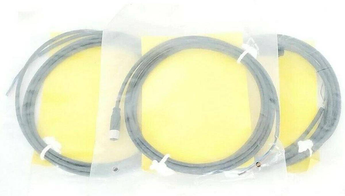 Used LOT OF 3 NEW CONTRINEX S08-3FUW-020 CONNECTORS W/ CABLES S083FUW020