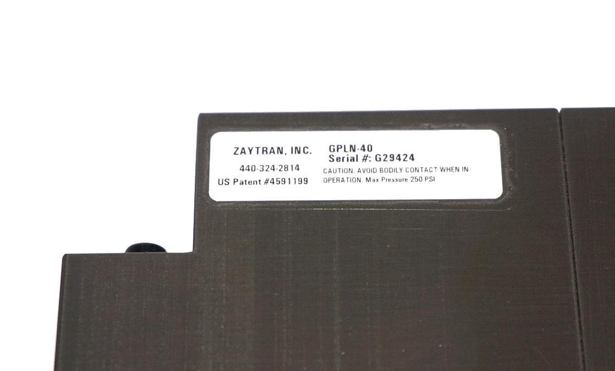 Used NEW ZAYTRAN INC. GPLN-40 GRIPPER GPLN40