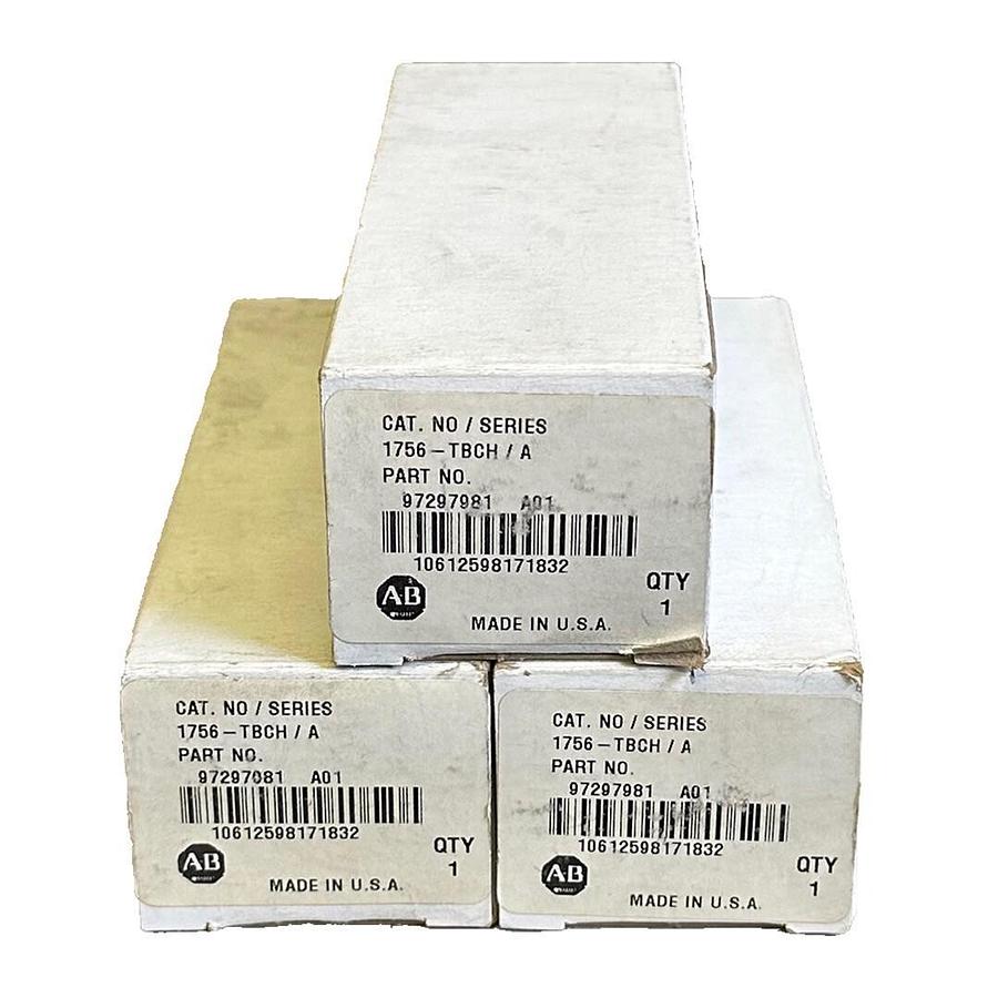 Used 3 NEW ALLEN BRADLEY 1756-TBCH /A ControlLogix 36-PIN TERMINALS 1756TBCH