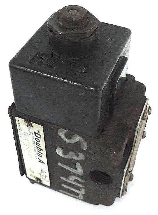 Used VICKERS DOUBLE A QJ-01-C-L-10F1 HYDRAULIC VALVE W/ DECCO 11-403 COIL