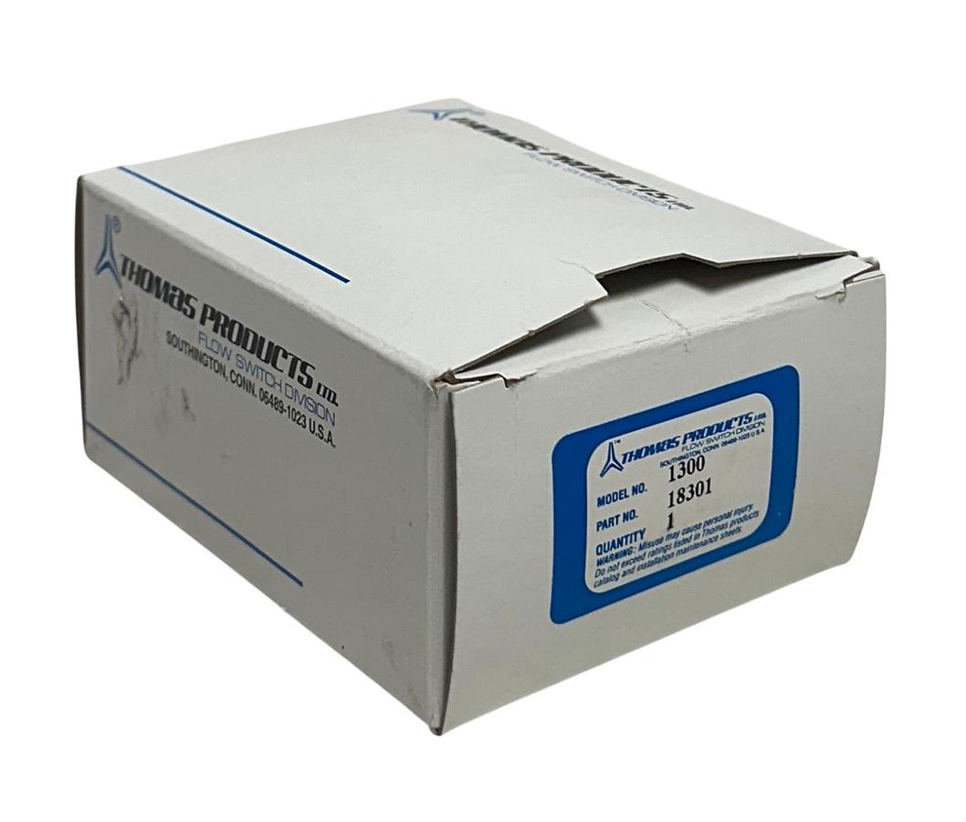 Used THOMAS PRODUCTS MODEL 1300 / 18301 RIGHT ANGLE LIQUID FLOW SWITCH 3/4'' NSMP