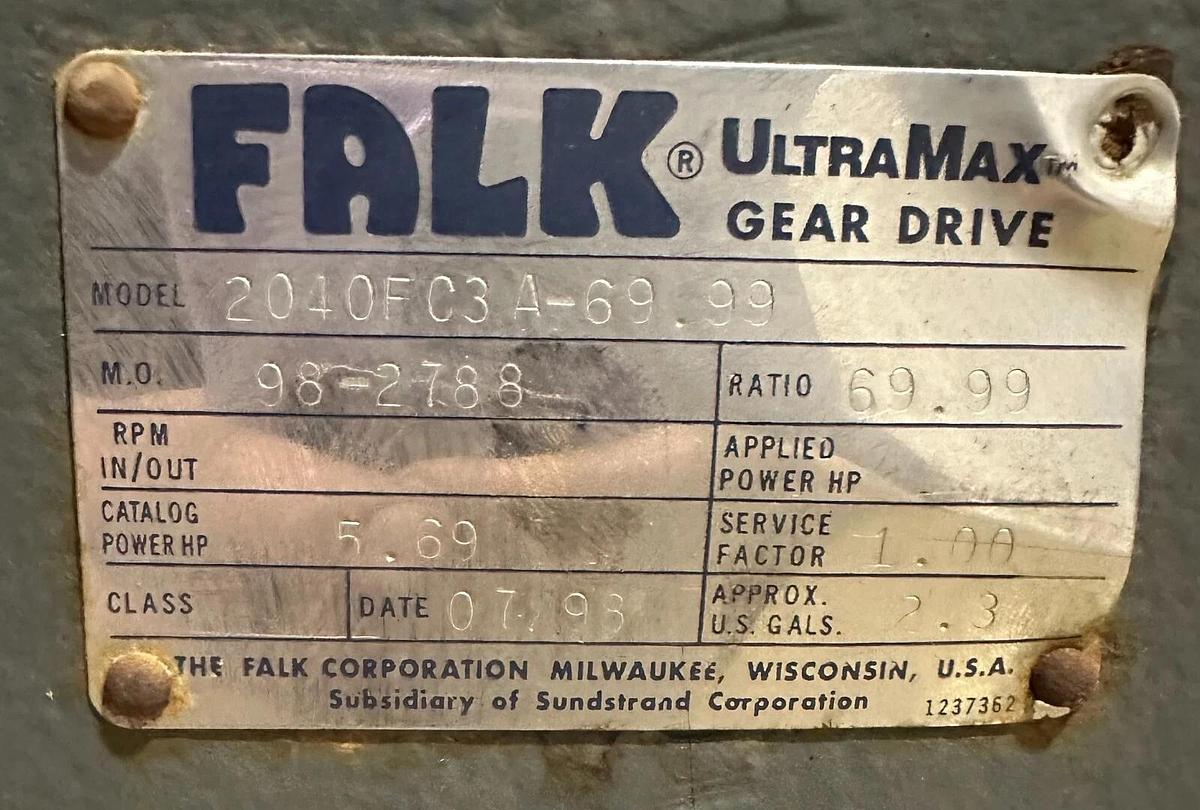 Refurbished REPAIRED FALK 2040FC3A-69.99 / 2040FC3A6999 UltraMax GEAR DRIVE 69.99:1 RATIO