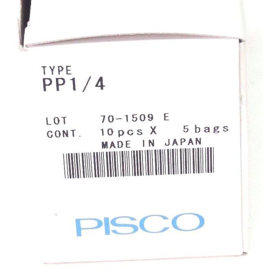 LOT OF 50 NIB PISCO PP1/4 FITTINGS 1/4'', 70-1509 E, PP14