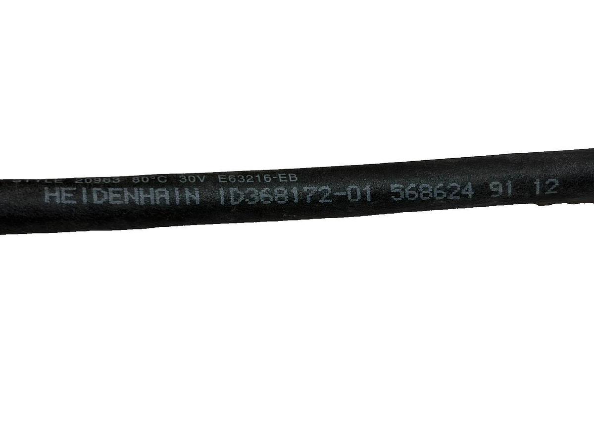 Heidenhain ID 368172-01 CNC Adapter Cable 9-Pin Round to 15-Pin D-Sub DB15
