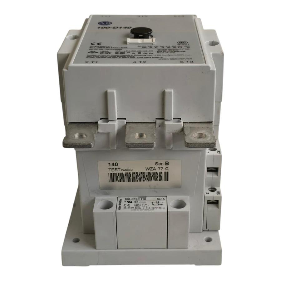Used Allen Bradley 100-D140D11 /B IEC Contactor 3PH 140A 600V 110/120V-Coil 100-D140