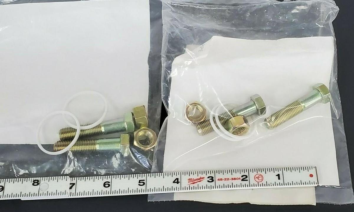 Used (2) NEW FISHER 01195-0036-0001 1195 ORIFICE BODY BOLTING KITS FOR 1/2'' PIPE