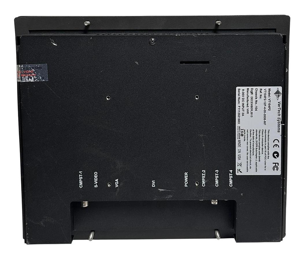 Used VarTech SYSTEMS VT104P2-12P-4-00-3508-MF / VT104P2 FLAT PANEL DISPLAY 9-36V USNP