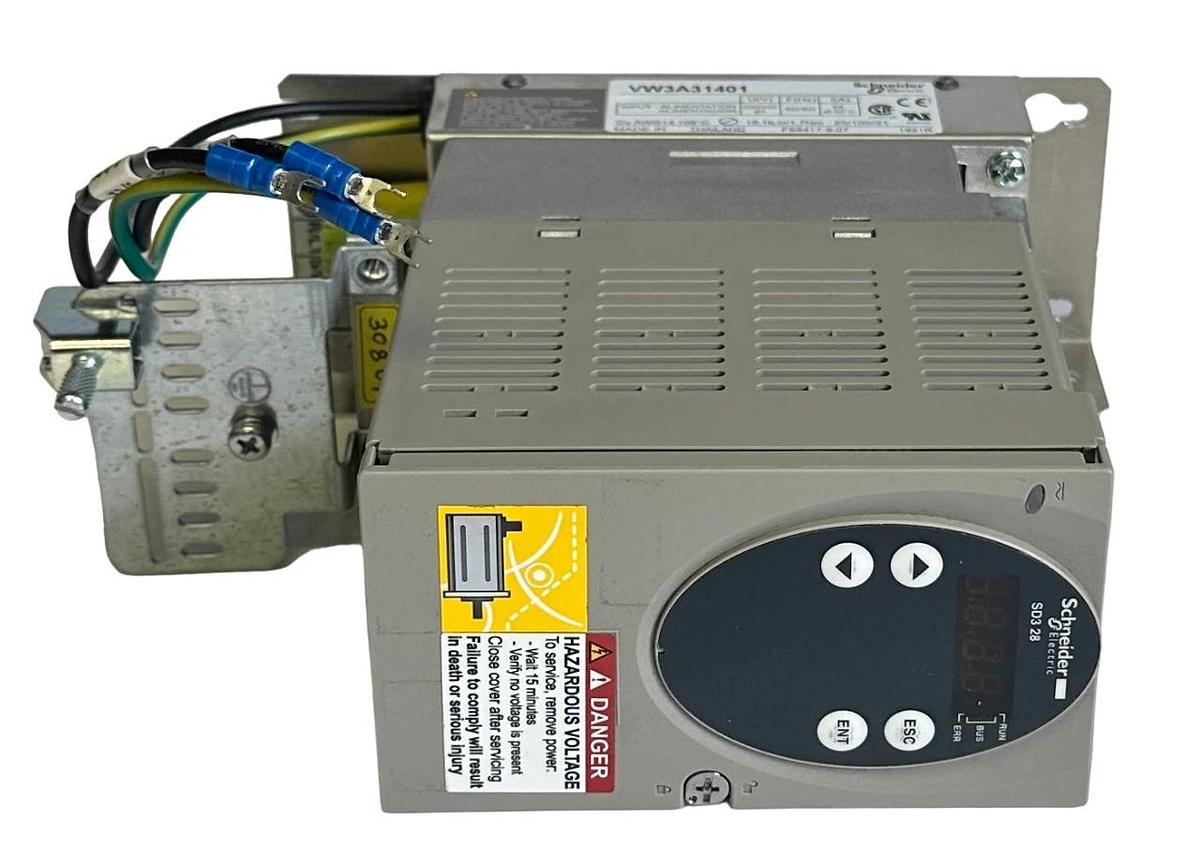 Used SCHNEIDER ELECTRIC SD328AU25S2 STEPPER MOTOR DRIVE SD3 28 115/230VAC W/ FILTER